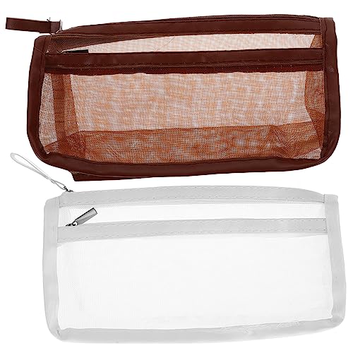 VILLCASE 2er Set Transparente Doppelschicht Federmäppchen Große Kapazität Stifttasche Für Schule Und Büro Organizer Für Schreibwaren Und von VILLCASE
