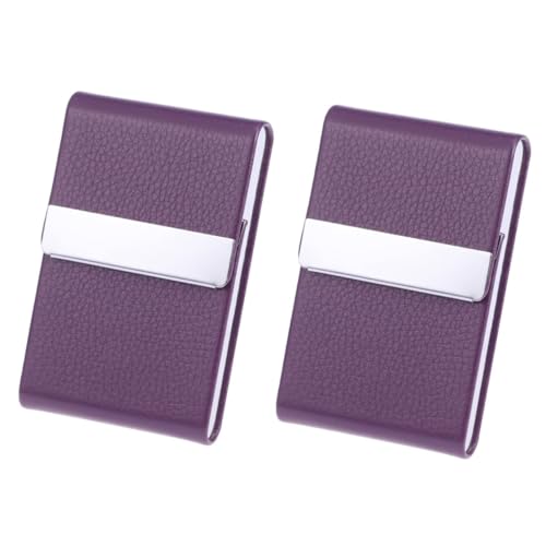 VILLCASE 2stücke Big Capacity Pu Visitenkartenhalter Mit -oberfläche Stilvoller Kreditkartenetui Für Und Für Geschäfts Und Id-Karten von VILLCASE