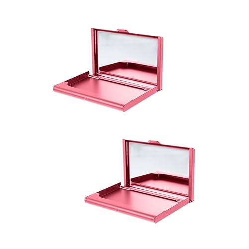 VILLCASE 2stücke Business Card Case Mit Spiegel-Design Modischer Kartenhalter Visitenkartenetui Für Damen Für Id Und Kreditkarten von VILLCASE