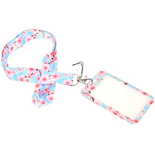 VILLCASE 2stücke Floral Bus Card Keeper Schutzhülle Für Zugangskarten Id-Karten Und Buskarten Abnehmbares Umhängeband Stylischer Kartenhalter Mit Blumenmuster Langlebiger Anti- Schutz von VILLCASE