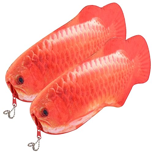 VILLCASE 2stücke Plüsch Federmäppchen Cartoon Fisch Design Große Kapazität Für Stifte Und Schreibwaren Für Schüler Und Studenten von VILLCASE