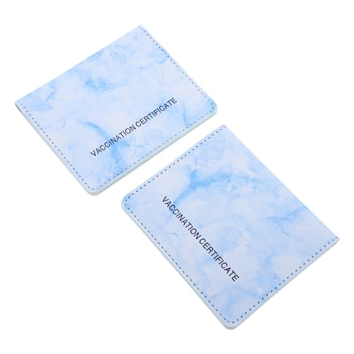 VILLCASE 2stücke Pu- Reisepasshüllen wasserdichte Id-Karten-Organizer Praktische Aufbewahrungstaschen Für Stilvolle Pass Und Dokumentenetuis Blau von VILLCASE