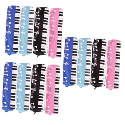 VILLCASE 3 Sätze Bleistifttasche Oxford Stoff Federmäppchen Bleistifthalter Federmäppchen Mit Großer Kapazität Spezielles Federmäppchen Federmäppchen Ästhetische Bleistifte 4 Stück * 3 von VILLCASE