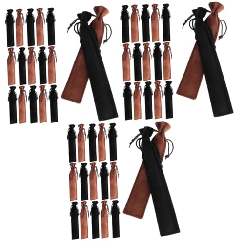 VILLCASE 3 Sätze Federmäppchen Mit Kordelzug Weiche Fleece-kordelzugbeutel Taschen Abteil Papiertüten Geschenkbeutel Für Stift Stiftabdeckungen Einzelne Stifttasche Samt 20 Stücke * 3 von VILLCASE