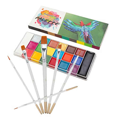 VILLCASE 3 Sätze Fußball Menschliche Ölfarbe Kinderschminke Gesichts-kit Gesichts-make-up-pigment Körperfarbe Malen Gesichtsbemalung Mit Nationalflagge Make-up Fettfarbe Malset Fußball-kit von VILLCASE