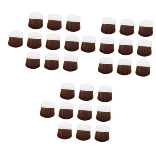 VILLCASE 3 Sätze Mini-bürste Klein Elektrorasierer Männer Haarbürste Aus Wildschweinborsten Rougepinsel Gesicht Kunst Entspannungshaarpinsel Lidschatten Miniatur Holz Weiß 10 Stück * 3 von VILLCASE