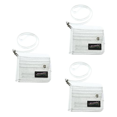 VILLCASE Tasche 3st Geldbörse Geldbörse Transparente Geldbörse Halter Mit Aufhängelasche Gleiterhalter Koreanische Version Mädchen Kartenabdeckung Klapphalterung von VILLCASE