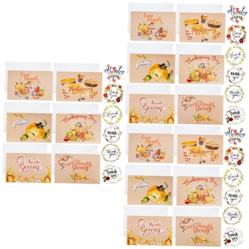 VILLCASE 36 Sätze Thanksgiving-Segenskarten geldumschläge umschlag Herzliche Herbst-Mitteilungskarten Einladungskarte Erntedankfest-Grußkarten Danksagung Postkarten 250 g weißer Karton VILLCASE 36 Sätze Thanksgiving-Segenskarten geldumschläge umschlag Herzliche Herbst-Mitteilungskarten Einladungskarte Erntedankfest-Grußkarten Danksagung Postkarten 250 g weißer Karton von VILLCASE