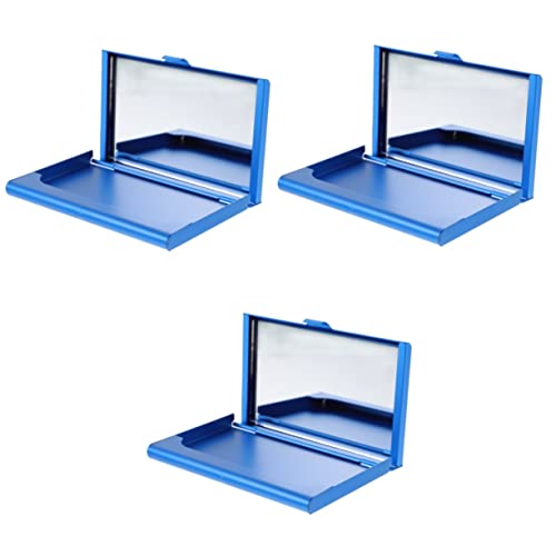 VILLCASE 3stücke Business Cards Box Mit Make-up Spiegel Multifunktionales Visitenkartenetui Für Damen Kartenhalter Für Reise Und Kreditkarten von VILLCASE