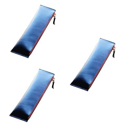 VILLCASE 3stücke Handgefertigtes Federmäppchen Für Stifte Vintage Stiftetui Mit Reißverschluss Praktische Schreibwaren Aufbewahrung Für Schule Büro Und Zuhause von VILLCASE