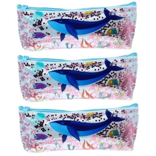 VILLCASE 3stücke Multifunktions-Pen PVC Tasche Und Langlebig Für Schulbedarf Und Büroorganisation Mit Niedlichem Cartoon-Muster Für Schüler Und von VILLCASE