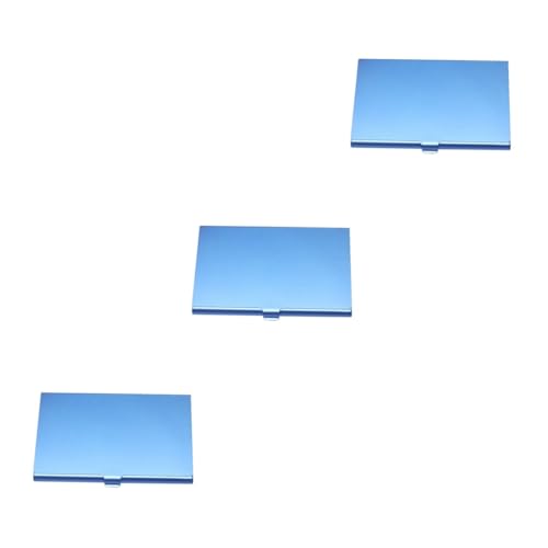 VILLCASE 3stücke Portable Visitenkartenetui Blau Eleganter Organizer Für Geschäfts Und Kreditkarten Für Schreibtisch Und Unterwegs Leicht Und Stylisch von VILLCASE