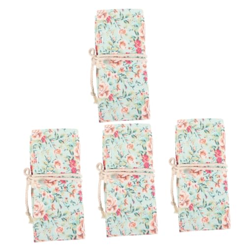 VILLCASE 4 Stück Stifterolle Tragbar Funktion Aufrollbar Passende Szene für Künstler und Schüler Stifterolle Tragbar Aufrollbar Federmäppchen für Künstler und Schüler Fächer zur Sicheren von VILLCASE