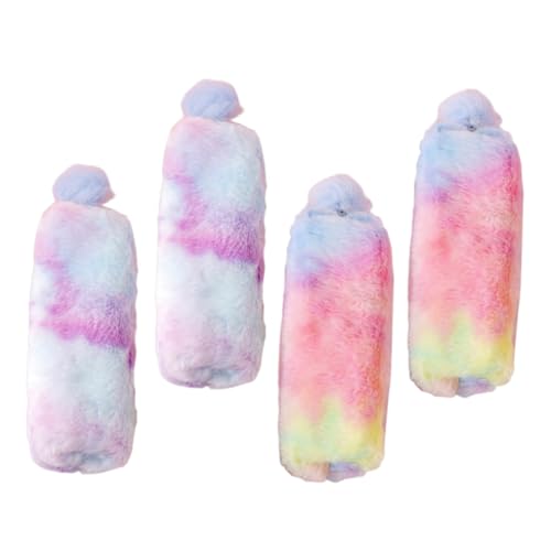 VILLCASE 4 Stück Teiliges Plüsch stiftemäppchen mit Farbverlauf Weiche Federmäppchen für Mädchen und Niedliche Schreibwaren aufbewahrungstaschen Praktisch und Geräumig für Schule und Büro von VILLCASE