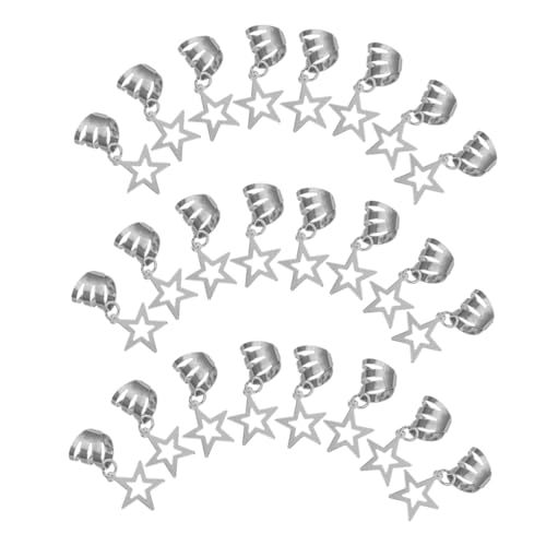 VILLCASE 40stücke Haar-ringe in Sternform Für Dreadlocks Verstellbare Haarspangen Mit Hohlen Sternanhängern Schmuck-haarmanschetten Für Frauen Geeignet Für Hochzeiten Festivals Und von VILLCASE