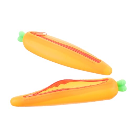 VILLCASE 4stücke Karottenförmiger Stiftetui Große Kapazität Für Schreibwaren Niedliches Design Für Schule Und Büro Unisex Federmäppchen Für Mädchen Und Erwachsene von VILLCASE