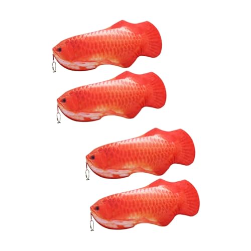 VILLCASE 4stücke Plüsch Federmäppchen Mit Cartoon Fisch Design Große Kapazität Vielseitig Einsetzbar Als Schreibwaren Oder Kosmetiktasche Für Schüler von VILLCASE