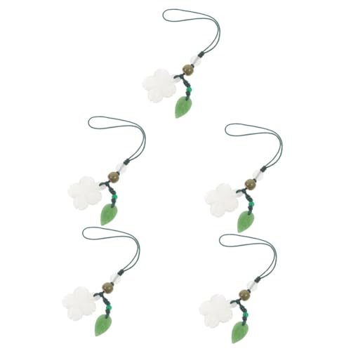 VILLCASE 5 Stück Charm Anhänger Dekorativer Schlüsselanhänger für Diy Schmuckherstellung Zubehör für Taschen Schlüssel Einzigartiger Vierblättriger Helle Farben Langlebig Attraktiv von VILLCASE