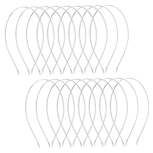 VILLCASE 50 Stück Diy Edelstahl Haarreifen Blank Haarbänder zum Basteln Handmade Haar Accessoire für Damen Vielseitig Verwendbar Komfortabel und Robust von VILLCASE