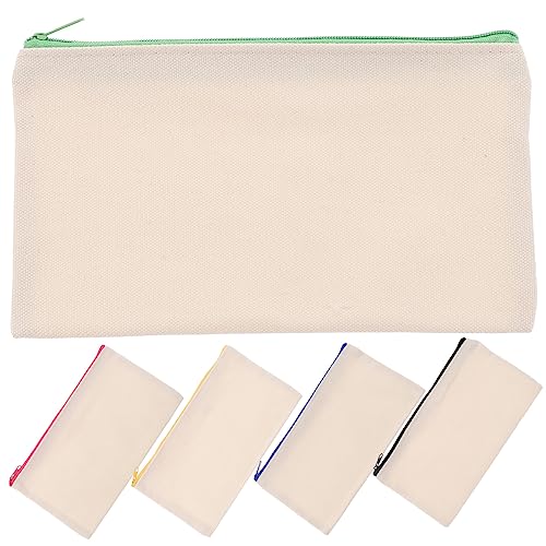 VILLCASE 5stücke Canvas Zipper Pouch Multifunktionale Makeup Bags Und Federmäppchen Für Handgefertigte Graffiti-Bags Für Kosmetik Und Schreibwaren von VILLCASE