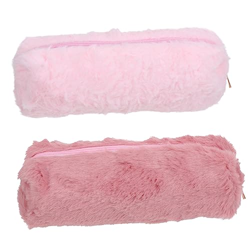 VILLCASE 6stücke Teiliges Plüsch Federmäppchen Mit Großem Multifunktionale Stiftetasche Für Schüler Und Studenten Praktische Aufbewahrung Für Schreibwaren Und Hellrosa von VILLCASE