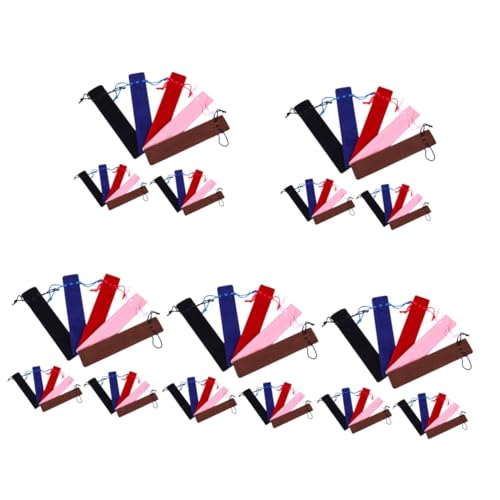 VILLCASE 75stücke Teiliges Bunten Doppelseitigen Dicken Stiftetuis Mit Kordelzug Praktische Verpackung Für Kugelschreiber Bleistifte Und von VILLCASE