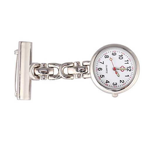 VILLCASE Aufstecken Taschenuhr Digitaluhren Für Damen Geschenke Für Krankenschwestern Ansteckuhr Krankenschwesteruhr Brosche Geschenke Für Ärzte Mann Weiß Beiläufig Taschenschnalle von VILLCASE