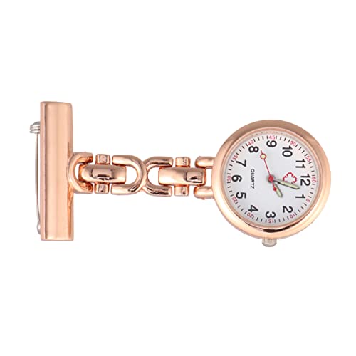 VILLCASE Geschenke Betrachten Revers Pin Watch H?ngende Arzt Pocket Watch Quarz Krankenschwestern Uhr für Abschluss Weihnachten Geburtstag Muttertag (Roségold) en Mit Clip von VILLCASE