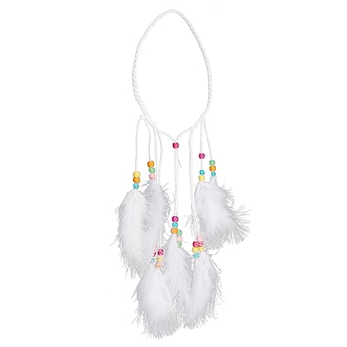 VILLCASE Elegante Stirnbänder Für Damen Haarbänder Für Frauen Pfauenkopfschmuck Indien-stirnband Kopfkette Haargummis Hippie-stirnbänder Boho-haarschmuck Feder Strand Requisiten Reisen von VILLCASE