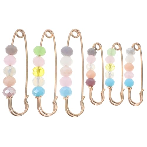 VILLCASE Brosche Sicherheitsnadel 6 Stück Taillenspanner Clip Für Hosen Modische Dekorative Clip Pin von VILLCASE