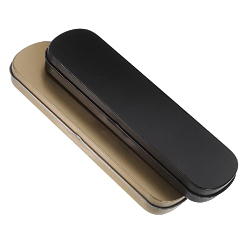 VILLCASE Buntstiftbox Aus Metall 2 Stück Roségold/Silber Solide Stiftboxen Bleistiftbox Für Mädchen Schul-schreibwaren-Organizer von VILLCASE