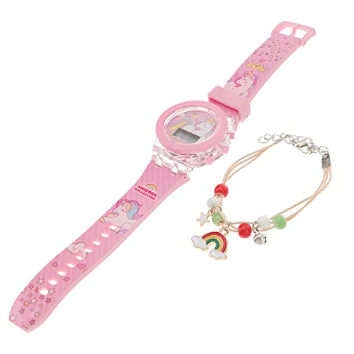 VILLCASE 1 Satz Kinderuhr Leuchtende Uhr Kinder Armbanduhr Digitale Uhr Für Mädchen Kleinkind Leuchtenden Uhr Cartoon Kinder Uhr Unicorn- Uhr Für Mädchen Kinder Beobachten Ware 3D Scheinen von VILLCASE