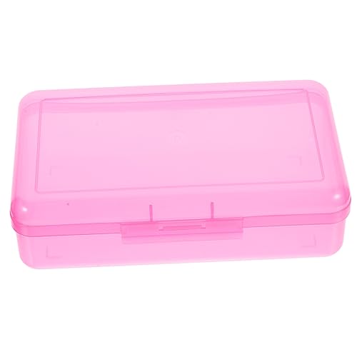 VILLCASE Aufbewahrungsbox Stiftebox Aus Kunststoff Schulbedarf Stiftbox Federmäppchen Schreibtisch Organizer Box Leichte Stiftebox Kosmetikpinsel-Box Plastik Tragbar Tragetasche von VILLCASE