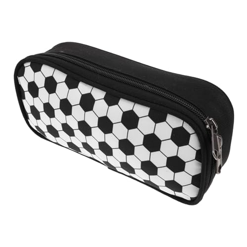 VILLCASE Fußball Federmäppchen für Jungen Großer Polyester Stiftehalter Robuster Rechteckiger Schulmäppchen Organizer Leicht zu Reinigen Geräumig für Schule und Büro Praktisches von VILLCASE