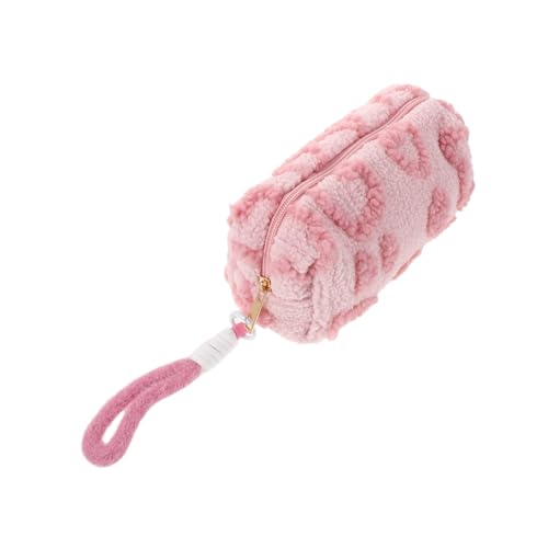 VILLCASE Großes Herz-Motiv Mäppchen für Mädchen Kawaii Federmäppchen mit Reißverschluss Geräumige Aufbewahrungstasche für Schule Kosmetik und Niedliche Schreibwaren Robustes Material von VILLCASE