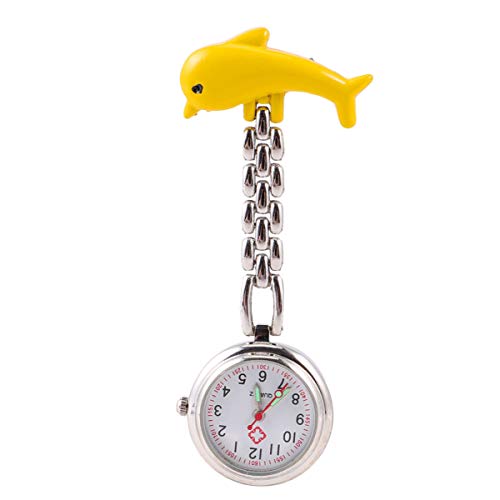 VILLCASE 1stück Clip Taschenuhr Für Ärzte Und Kreatives Design Sichere Befestigung Für Medizinischen Einsatz Mit Leuchtenden Zeigern Und Freundlichem Muster von VILLCASE
