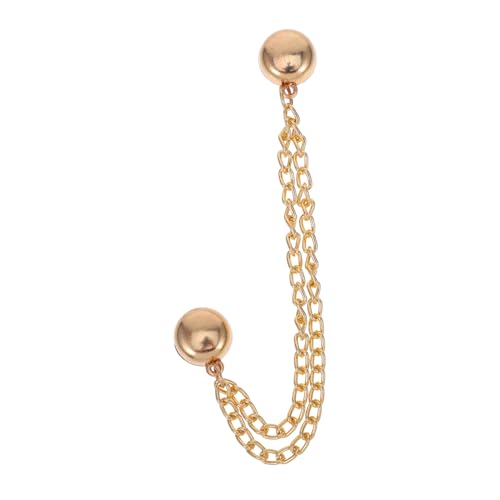 VILLCASE Magnetische Kleidungsklammern mit Kette Vielseitige No Sew Knöpfe für Hosen Saum und Ärmel Starker Halt Einfache Längenanpassung Goldfarbene Clips für Damen Shirt und Shirt von VILLCASE