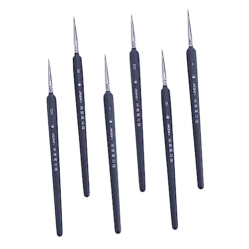 VILLCASE Nagel-Kits 6 Stück Langhao Hook Line Pen Micro Eyeliner Micro Set Nageldetailpinsel Für Nail Art Modell-Malpinsel Acryl-Detailpinsel Modellpinsel Malwerkzeuge Malstifte von VILLCASE