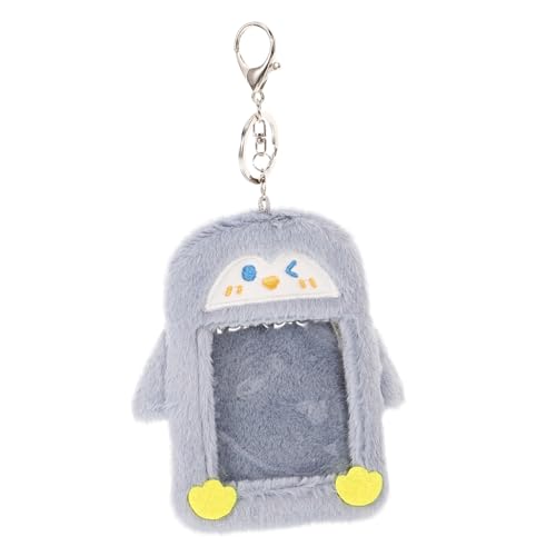 VILLCASE Plüsch-kartenhülle Für Ausweis Cartoon-kartenetui Mit Schlüsselanhänger Kartenhalter Aus Plüsch Sichtbare Kartenhülle Zum Aufbewahren Von Visitenkarten Und Spielkarten von VILLCASE