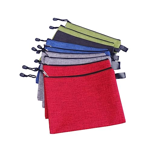 VILLCASE Oxford-Stoff-Aktentasche Mit Reißverschluss 10-teiliges Set Schreibwarentasche Für Büro Schule Tragen in Zufälliger Farbe von VILLCASE