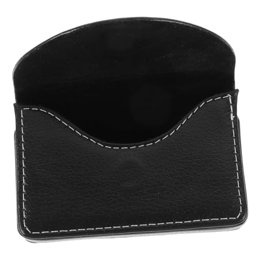 VILLCASE Reise-kartenetui Aus Leder Visitenkartenhalter Für Geschäfts Und Id-Karten Praktische Aufbewahrung Für Outdoor-aktivitäten Schwarz Stilvolles Design von VILLCASE