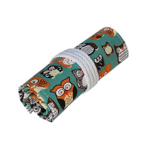 VILLCASE Rollen Mäppchen Rollbeutel Machen Stift Rolltasche Pen Roll up Fall Cartoon Stift Fall Schreibwaren Veranstalter Make-up Pinsel Bleistift Bettwäsche Aus Baumwolle Schüler von VILLCASE