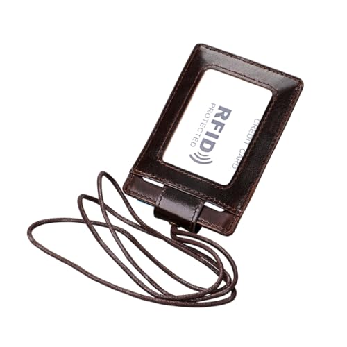 VILLCASE Seilhalter kreditkarten Credit Card kaffeesticks reisepass kaffeegeschirr Ausstellung campimg Ausweishalter Hängehalter Schutz für Namensschilder Lederhalter Halter Lanyard Coffee von VILLCASE