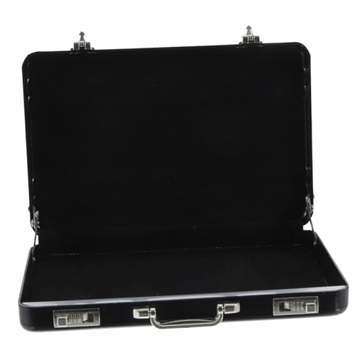 VILLCASE Stabile Visitenkartenbox Metall Schwarz Großer Speicher Sicherer Verschluss Tragbarer Business Kartenhalter Robustes Design für Büro und Unterwegs von VILLCASE