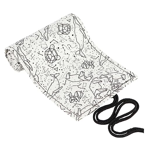 VILLCASE Stifterolle Fächer Canvas Rollmäppchen für Buntstifte und Marker Tragbarer Stifte Organizer mit Federmäppchen für Künstler und Schüler von VILLCASE