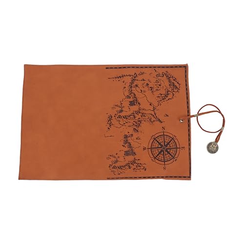 VILLCASE Bleistifttasche Federmäppchen Mit Retro-Vintage-piratenschatzkarten-Muster Für Stifteaufbewahrung Und Organizer Geeignet Für Schule Büro Und Reisen von VILLCASE