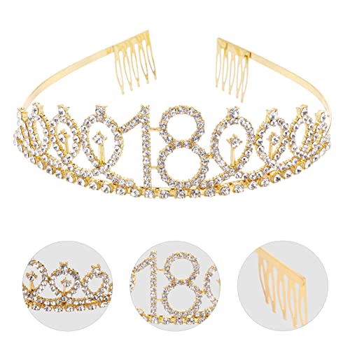 VILLFUL 1 Satz Geburtstagskrone Set mit Ritualgurt und Schärpe Goldene Geburtstagsdekoration für Mädchen Auffälliges Design für Mottopartys und Feierlichkeiten von VILLFUL