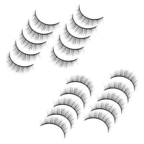 VILLFUL 10 Paare Natürliche Falsche Wimpern Kurz Stil Makeup Zubehör Für Frauen Komfortabel Leicht Zu Tragen Für Alltag Und Party von VILLFUL