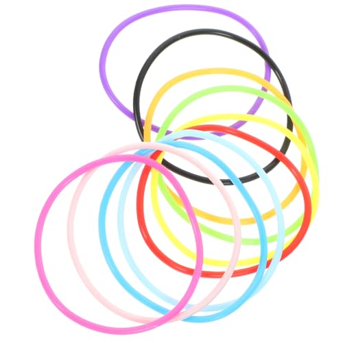 VILLFUL 10stücke Bunte Silikon Gelee Armbänder Verstellbare Damen Herren Sportmode Armbänder Elastische Retro Party Accessoires Für Erwachsene von VILLFUL