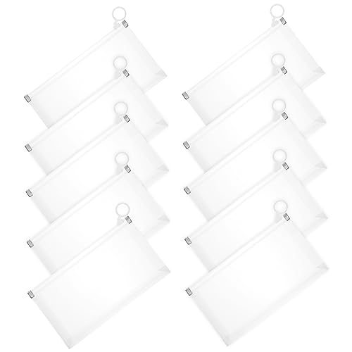 VILLFUL 10 Stück Multifunktions Bleistifttasche Großes Reißverschluss Federmäppchen für Schule Büro Leicht Stabil mit Großem Fassungsvermögen zur Aufbewahrung von Schreibwaren und Tickets von VILLFUL